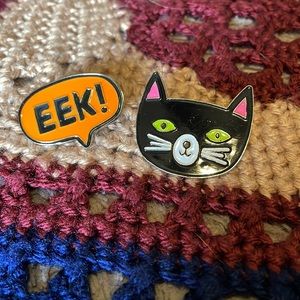 Black Cat and EEK! Pin
